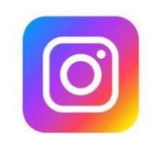 Instagram logo with a white camera icon on a square gradient background transitioning from purple to orange.