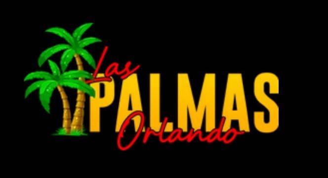 Logo for Las Palmas Orlando with three palm trees next to the text.